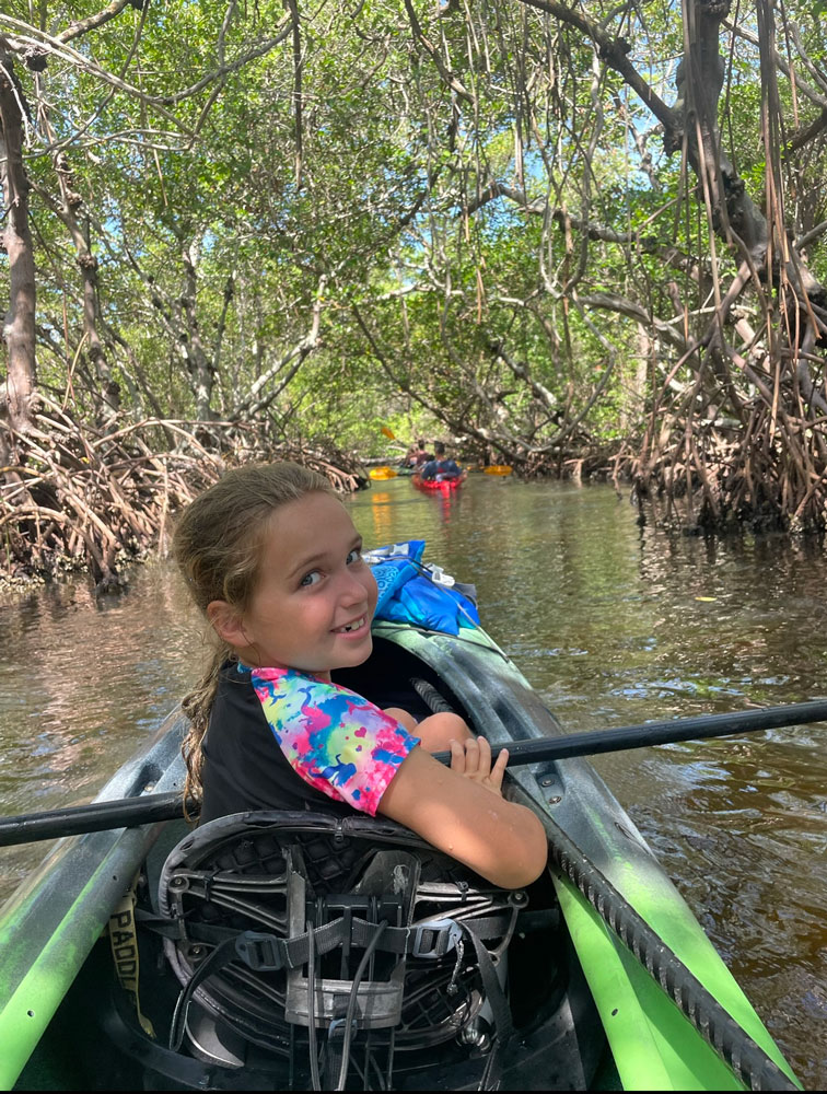 Kayaking in mangrove tunnels